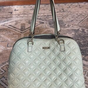 Kate Spade Green Quilted Shoulder Bag